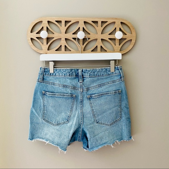 Universal Thread Vintage Midi High Rise Shorts Blue Sz 26 - Picture 4 of 8